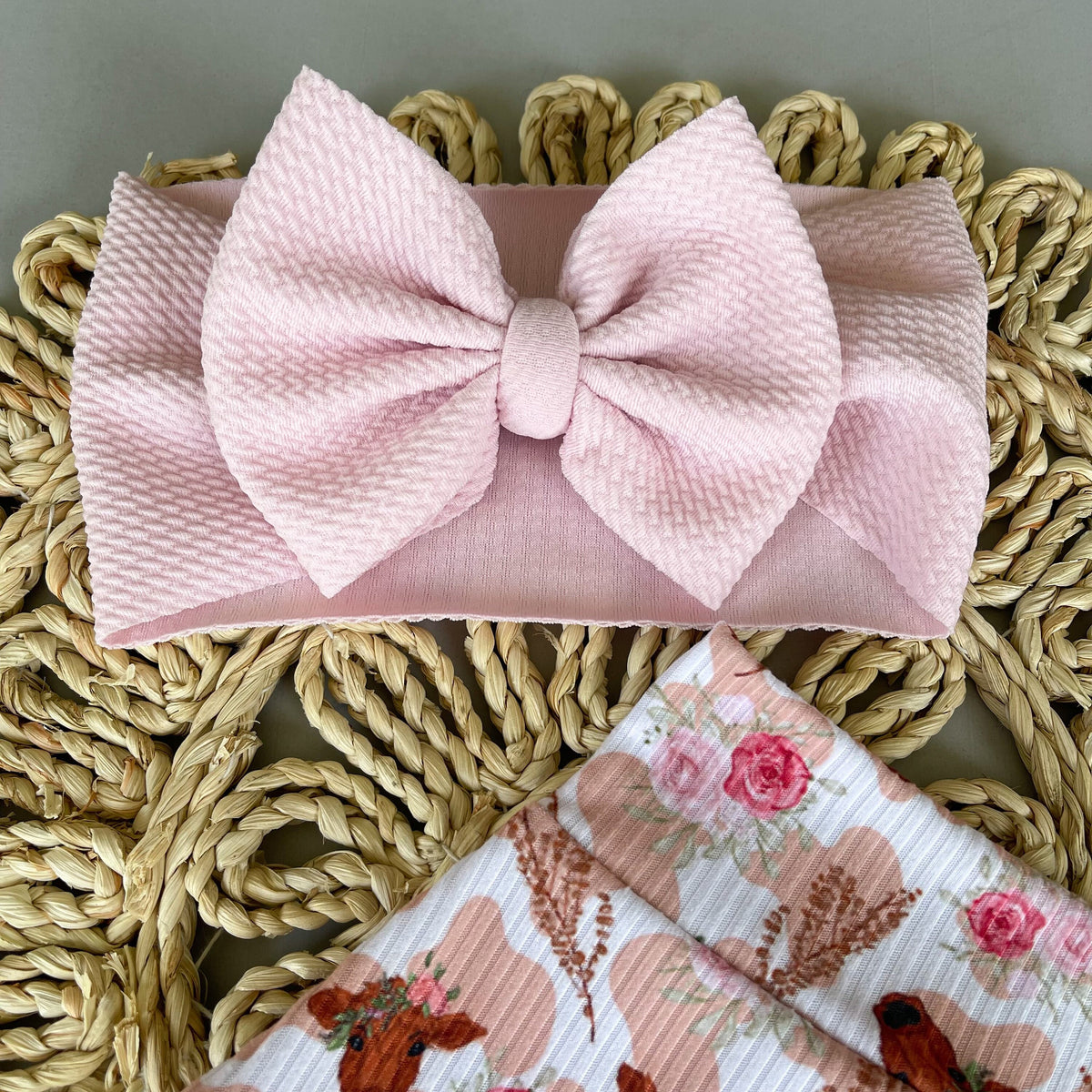 Western baby girl bummie clothing - handmade custom highland cow print - Texas toddler - cow print shorties - baby shower gift - pink bow