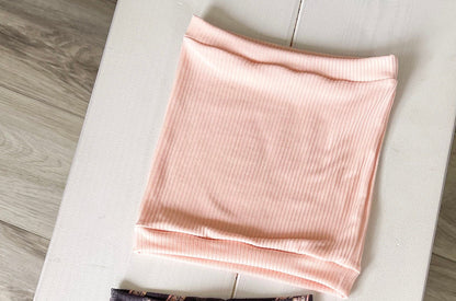 Ribbed handmade pink Tube Top For Baby Girl, toddler birthday first second gift, Spring summer Baby Shower, fashionable baby ideas