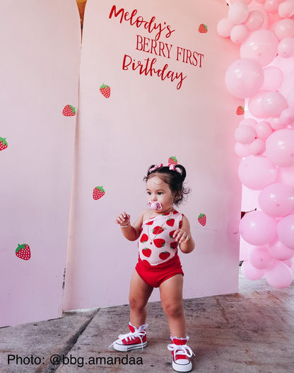 Berry Sweet One First Birthday Outfit Girl, 1st Birthday Girl Outfit, Strawberry Birthday Shirt, Cake Smash Outfit, Sweet One Leo