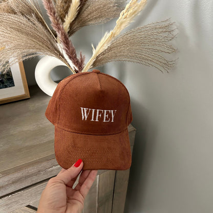 Wifey Honeymoon Corduroy Hat for her, Wife Snapback for Wedding Hat, Wifey Cap, Bachelorette Party Hat, Bridal Shower Gift, Wife Life hats