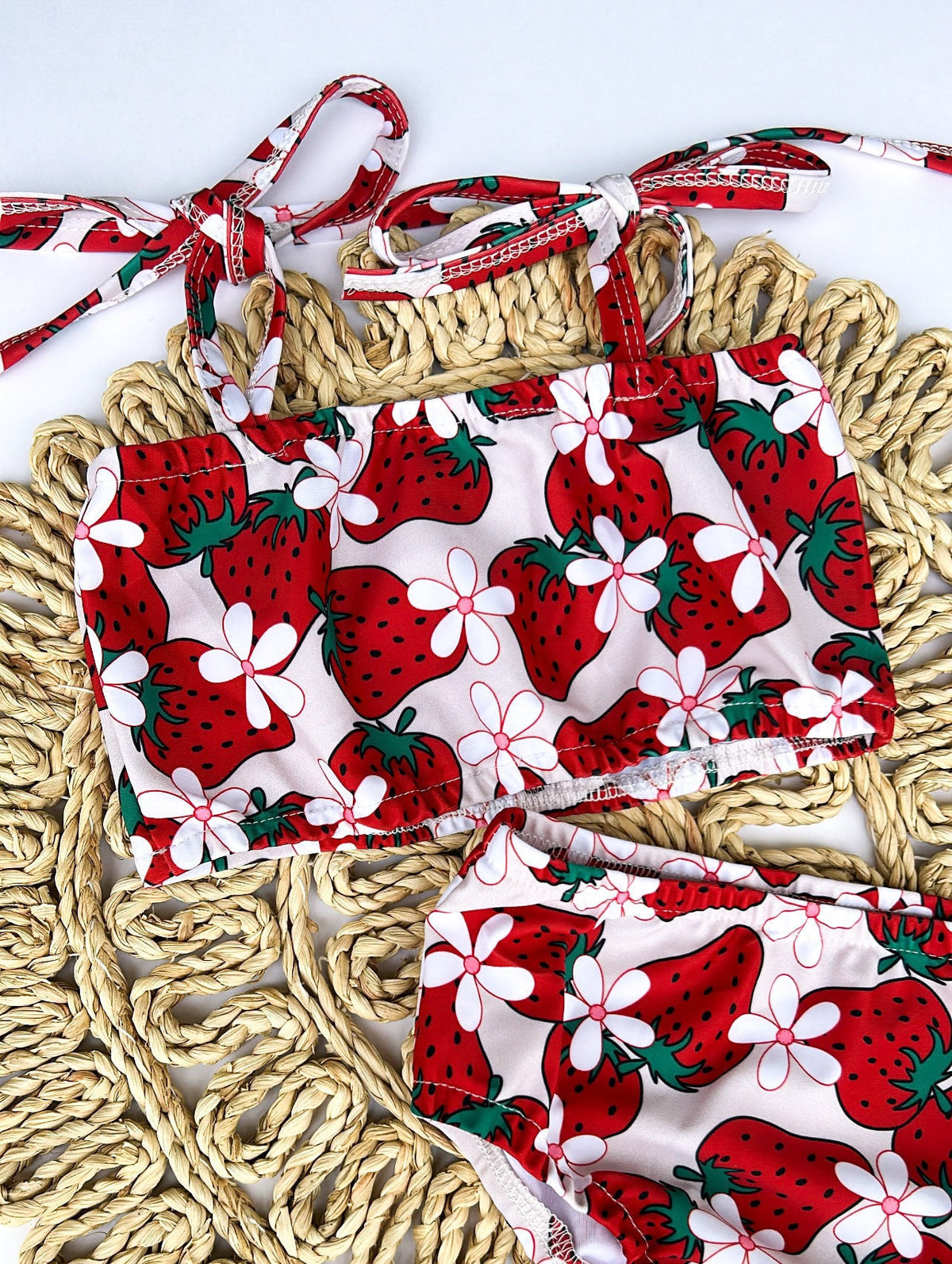 Strawberry Swimsuit for Girls Summer, Bikini for Baby Toddler, Berry Sweet One First Birthday Bikini, 1st Birthday Girl Swimsuit, Baby Swim