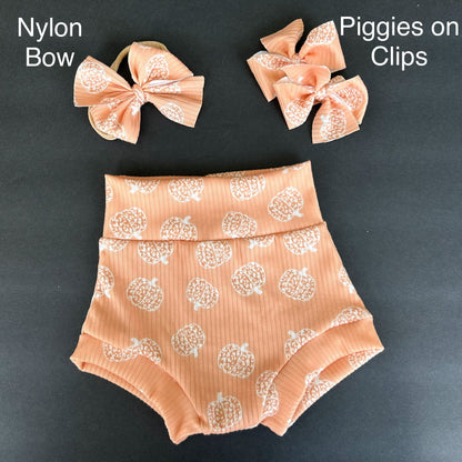 Halloween pumpkin girl bummie clothing - fall baby girl Halloween outfit - Texas toddler Bummy - warmer fall outfit for Florida baby girl