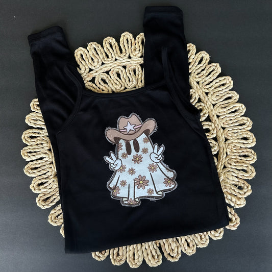 Western Ghost outfit for baby girl Halloween, western ghost Romper for toddler, Fall Baby Girl Outfit, Toddler Halloween, cowgirl ghost