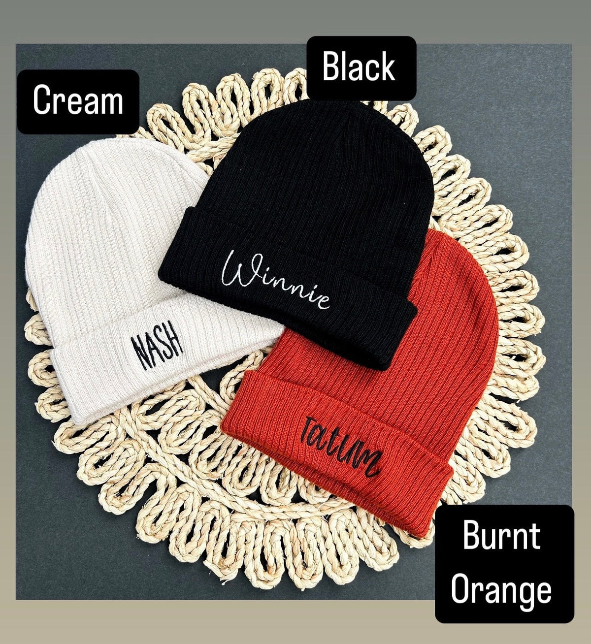 Toddler Embroidered Name Beanie for 1st Birthday Gift, Custom Baby Girl Beanie, Slouchy Toddler Personalized Hat for Her, Boy Baby Gift Idea
