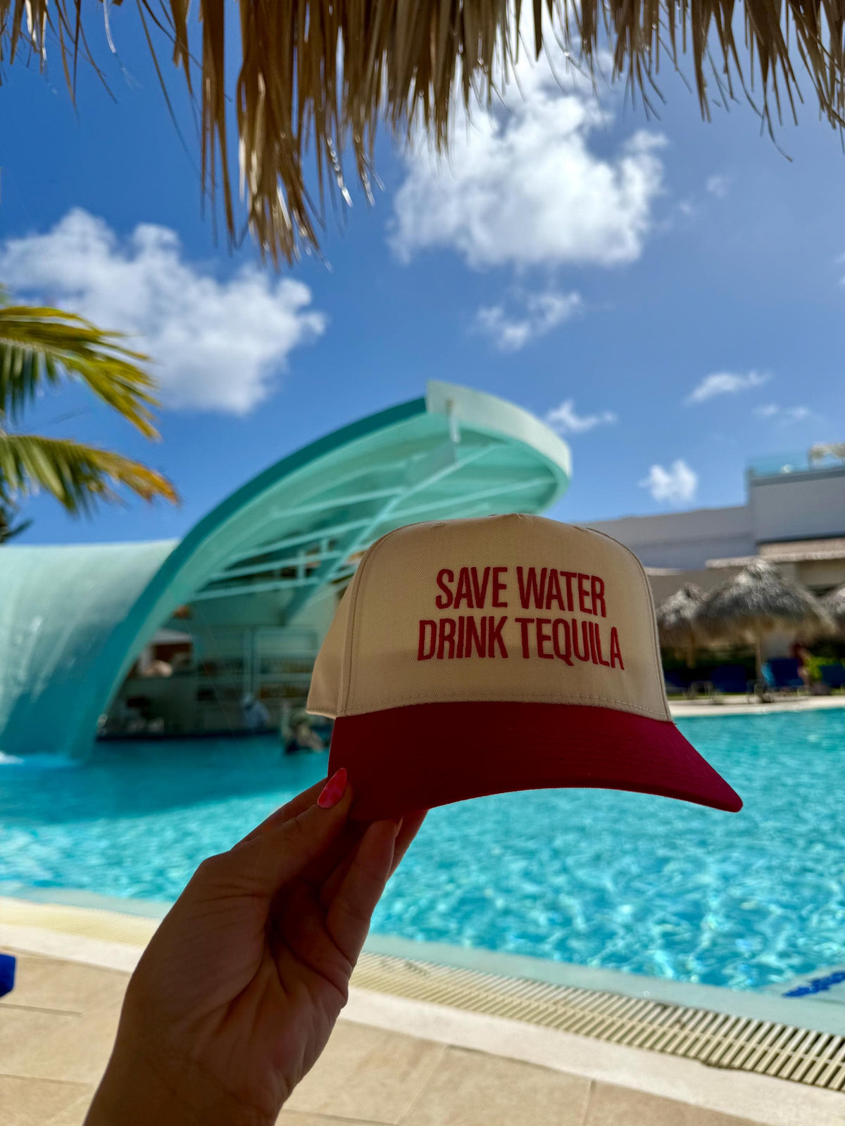 Save Water Drink Tequila Vintage Trucker Hat embroidered, Nashville Hat for Women, Country Concert Hat Day Drinking, vacation Hat for her