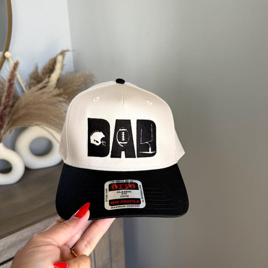 Football DAD hat, American Football Baseball Cap, Football gift for dads, football coach gift for him, gift for football dads, Football Love