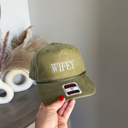 Wifey Honeymoon Corduroy Hat for her, Wife Snapback for Wedding Hat, Wifey Cap, Bachelorette Party Hat, Bridal Shower Gift, Wife Life hats