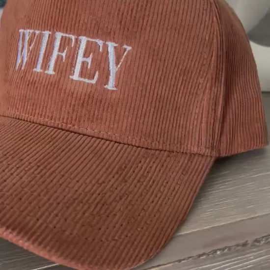 Wifey Honeymoon Corduroy Hat for her, Wife Snapback for Wedding Hat, Wifey Cap, Bachelorette Party Hat, Bridal Shower Gift, Wife Life hats