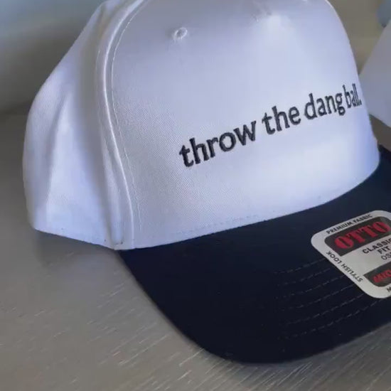 Run the Dang Ball Hat, Football Embroidered Hat, Embroidery Tailgates Caps for Football Games, Football Hats for women, Game Day ball cap