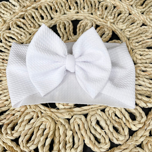 White Solid Bow